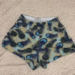 Peacock feather shorts